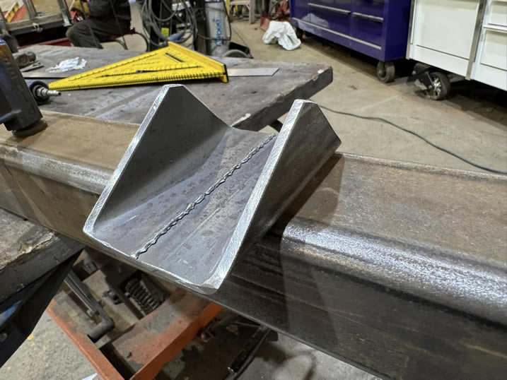 Trailerman. Box section stiffeners created for ramp/end plate